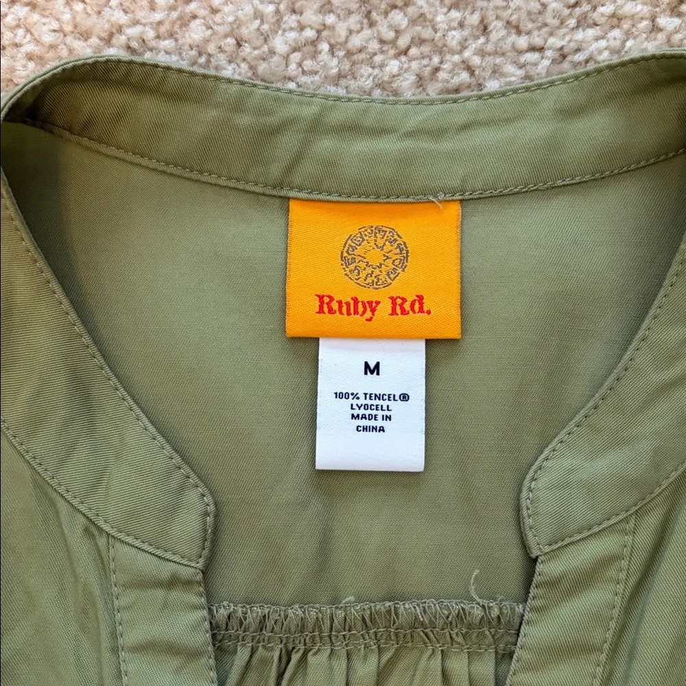 Ruby Rd. Sage Green Blouse - Picture 3 of 3